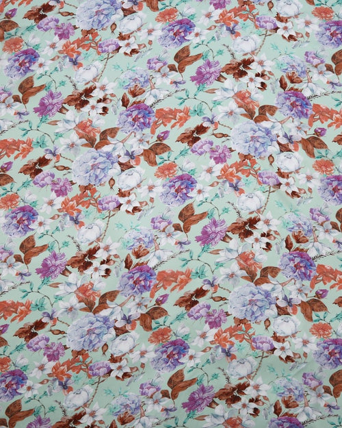 Silk Chiffon Floral Fabric - Pure Silk - Sharqiya - الشرقية