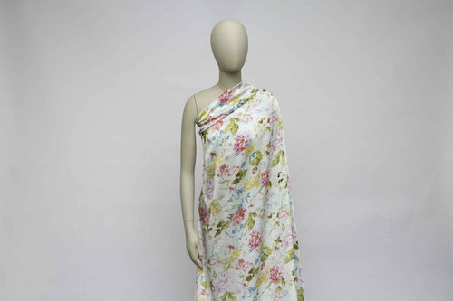Silk Chiffon Floral Fabric - Pure Silk - Sharqiya - الشرقية