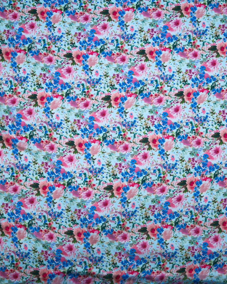 Silk Chiffon Floral Fabric - Pure Silk - Sharqiya - الشرقية