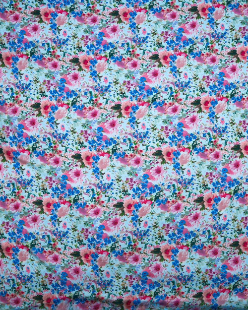 Silk Chiffon Floral Fabric - Pure Silk - Sharqiya - الشرقية