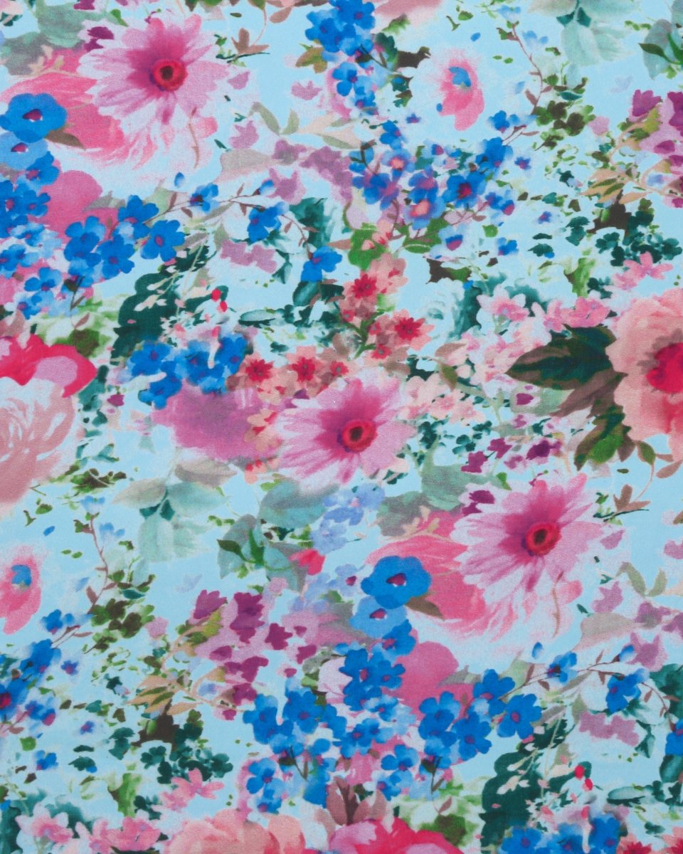 Silk Chiffon Floral Fabric - Pure Silk - Sharqiya - الشرقية