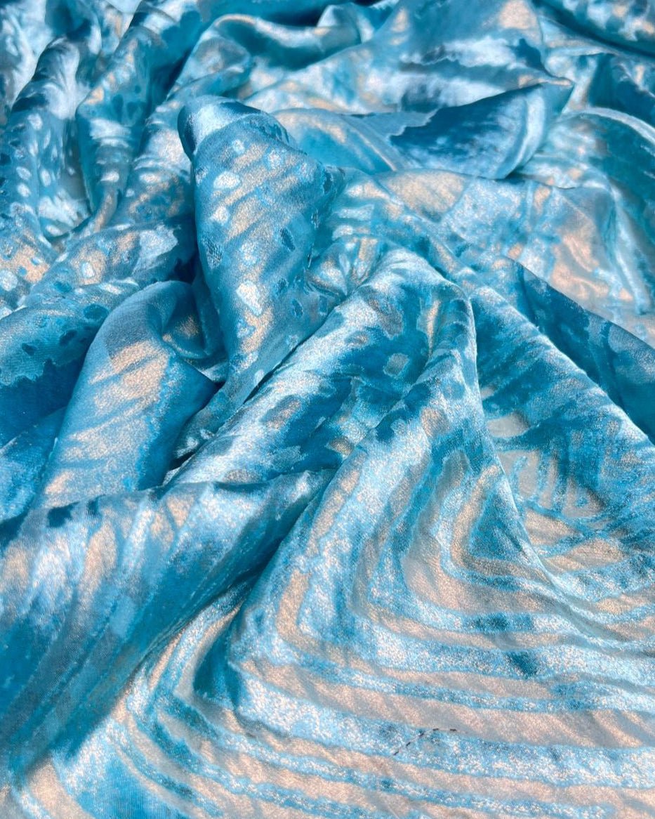 Silk Chiffon Floral Fabric - Pure Silk - Sharqiya - الشرقية