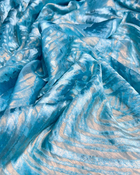Silk Chiffon Floral Fabric - Pure Silk - Sharqiya - الشرقية