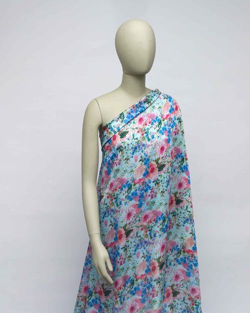 Silk Chiffon Floral Fabric - Pure Silk - Sharqiya - الشرقية