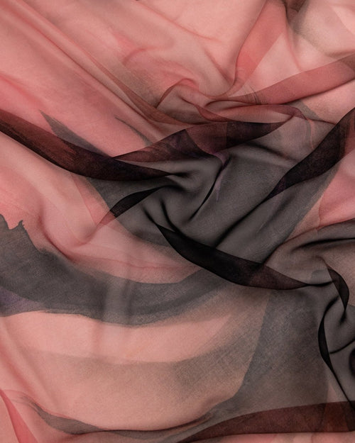 Silk Chiffon Floral Fabric - Pure Silk - Sharqiya - الشرقية