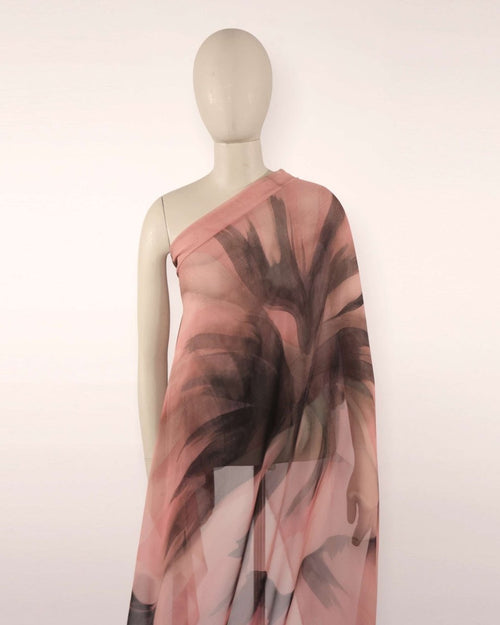 Silk Chiffon Floral Fabric - Pure Silk - Sharqiya - الشرقية