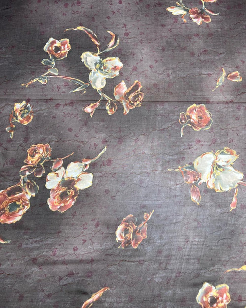 Silk Chiffon Floral Fabric - Pure Silk - Sharqiya - الشرقية