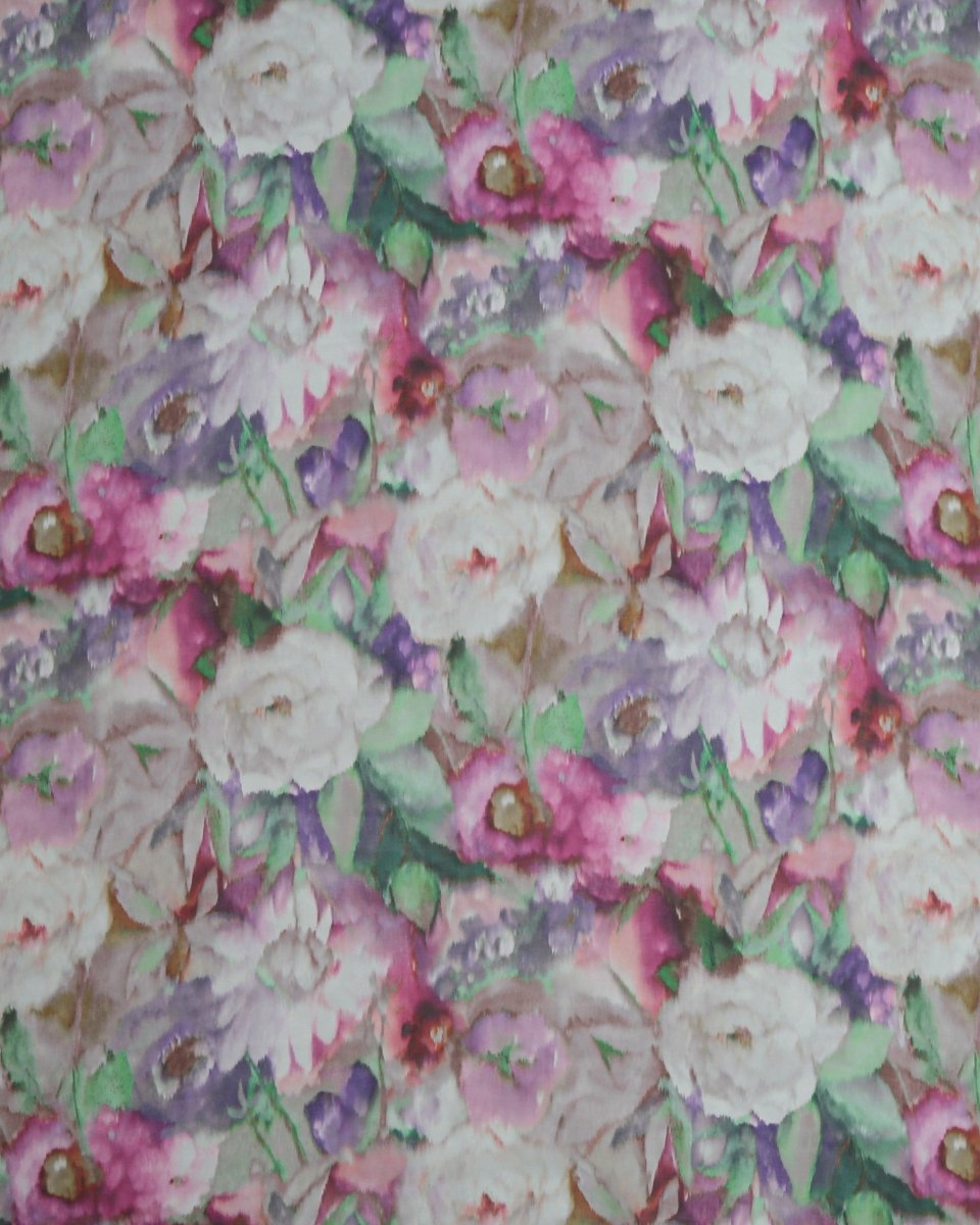 Silk Chiffon Floral Fabric - Pure Silk - Sharqiya - الشرقية