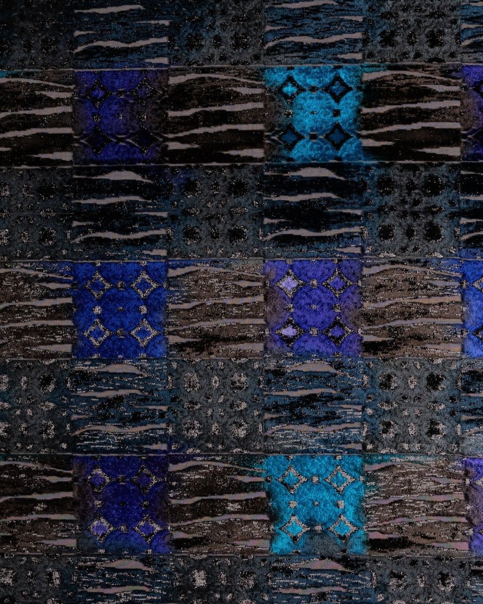 Silk Chiffon Floral Fabric - Velvet - Sharqiya - الشرقية