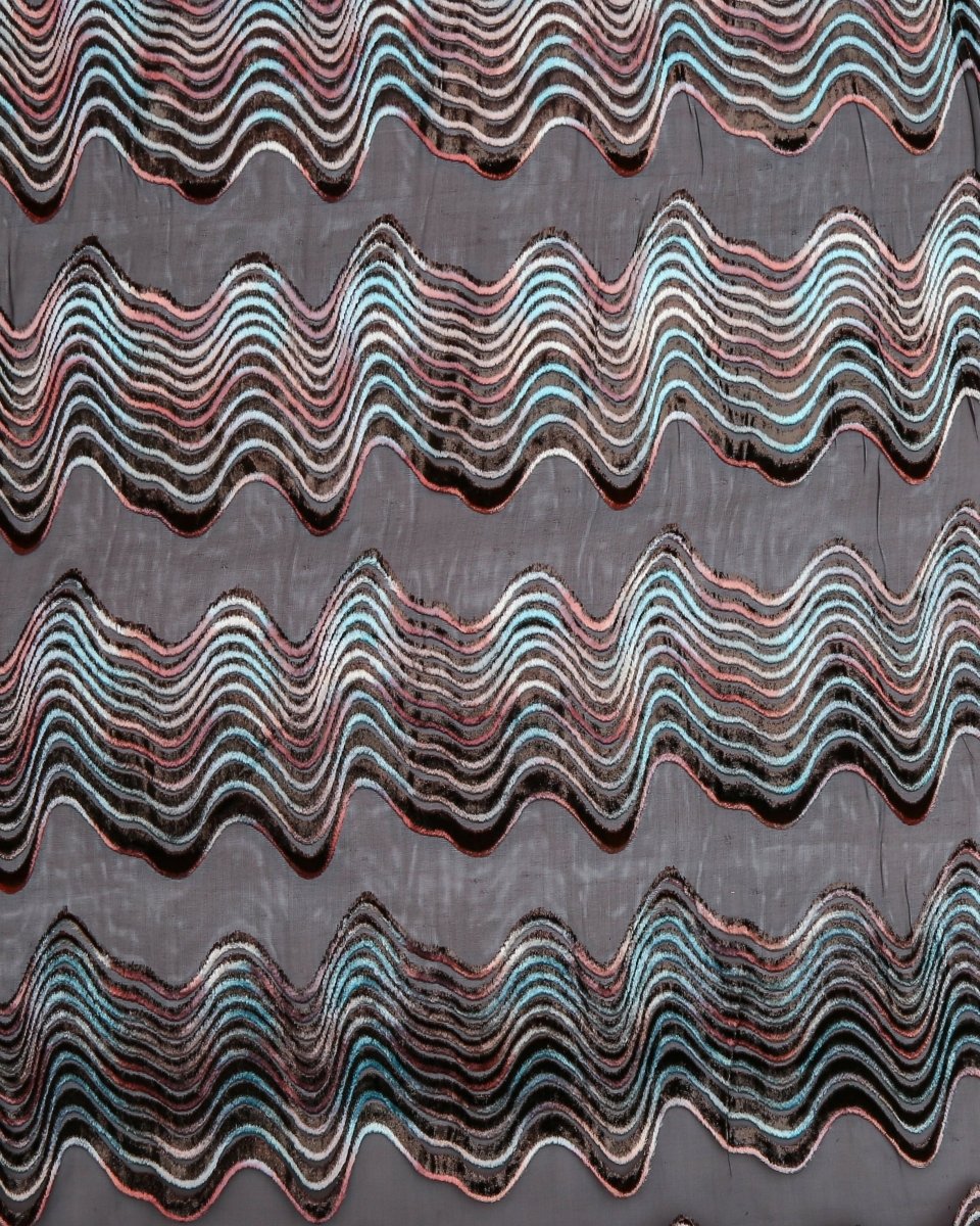 Silk Chiffon Floral Fabric - Velvet - Sharqiya - الشرقية