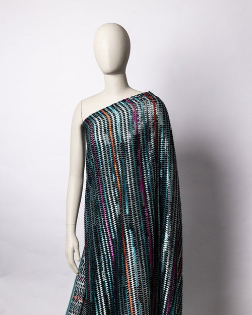 Silk Chiffon Floral Fabric - Velvet - Sharqiya - الشرقية