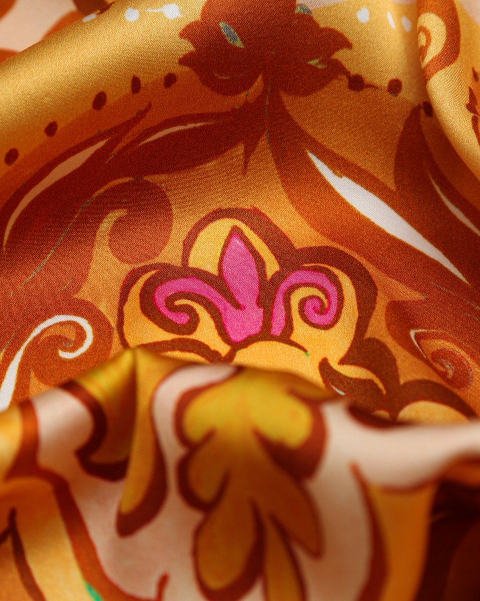 Silk Chiffon Floral Fabric - Viscose - Sharqiya - الشرقية