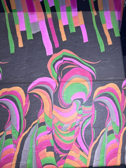 Silk Chiffon Geometric Fabric - Pure Silk - Sharqiya - الشرقية