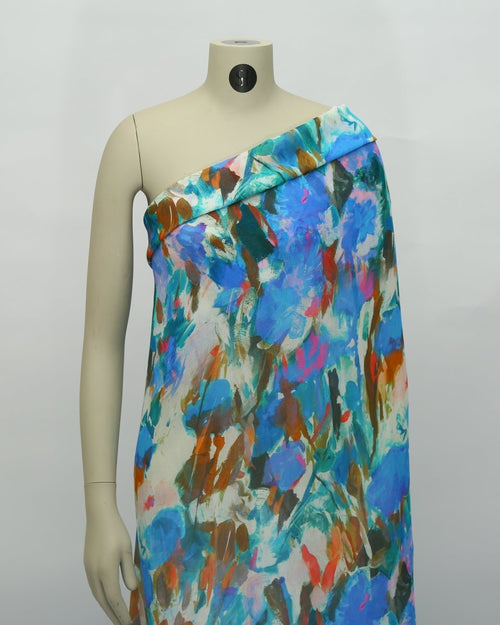 Silk Floral Fabric - Sharqiya - الشرقية
