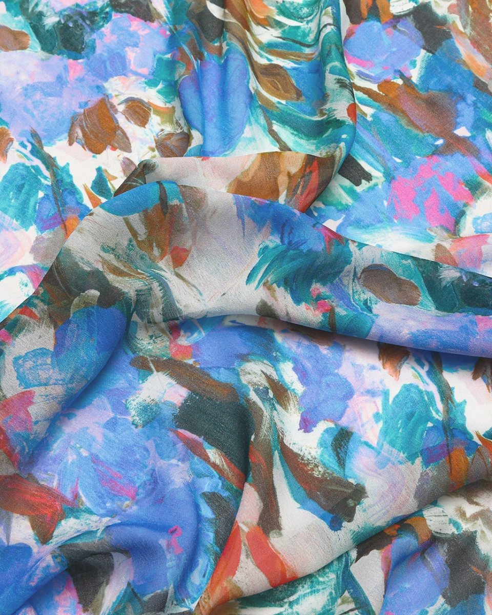 Silk Floral Fabric - Sharqiya - الشرقية