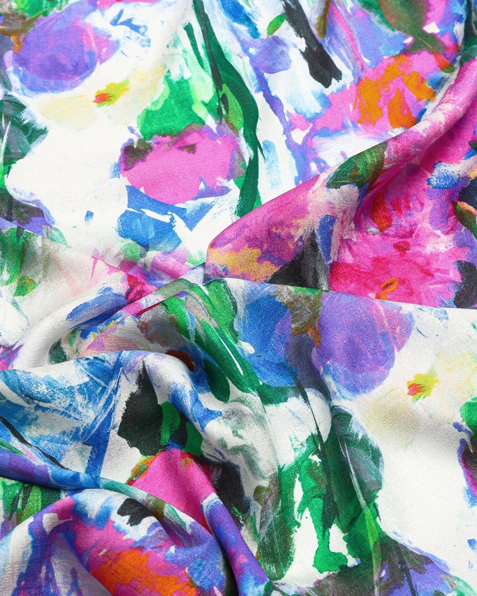 Silk Floral Fabric - Sharqiya - الشرقية