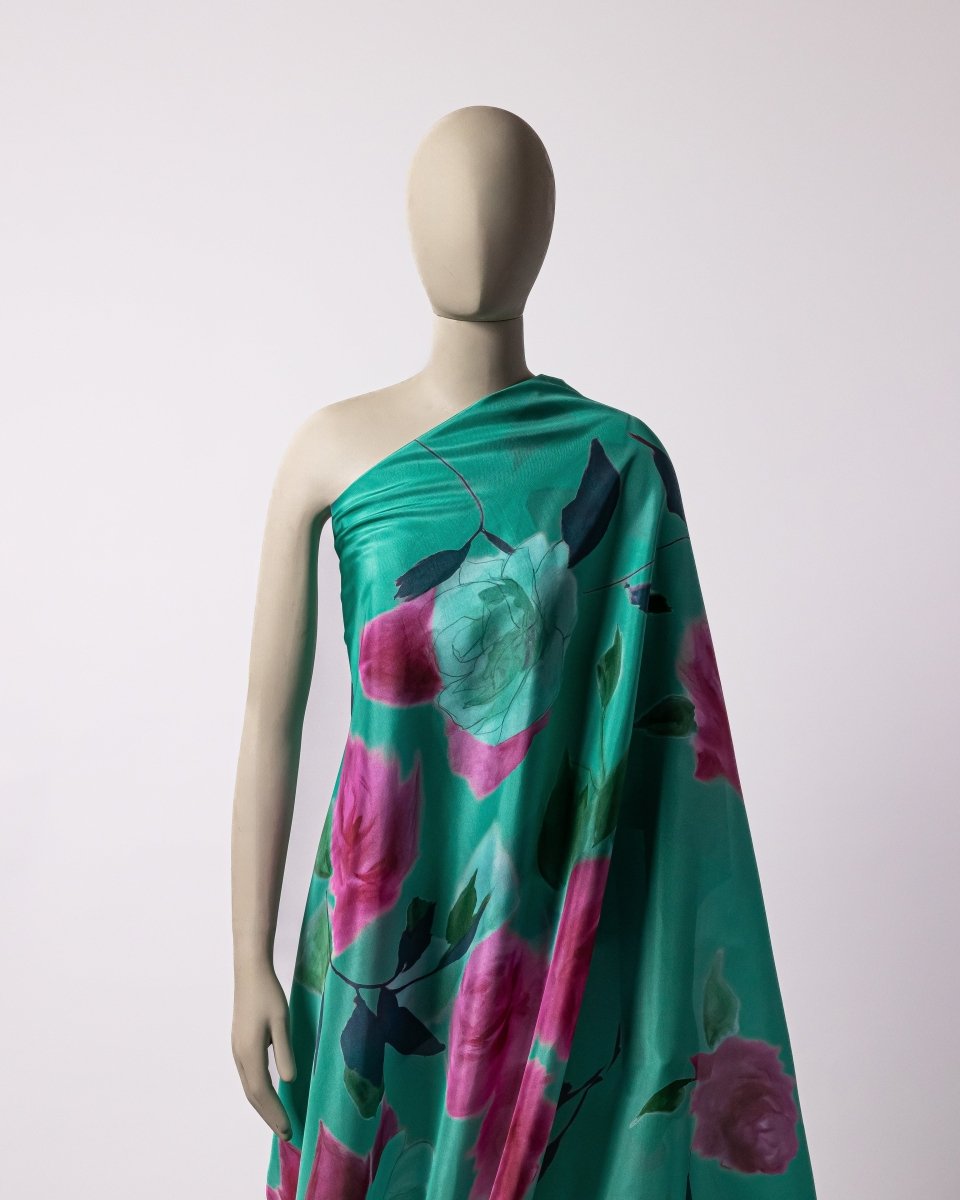 Silk Floral Fabric - Sharqiya - الشرقية