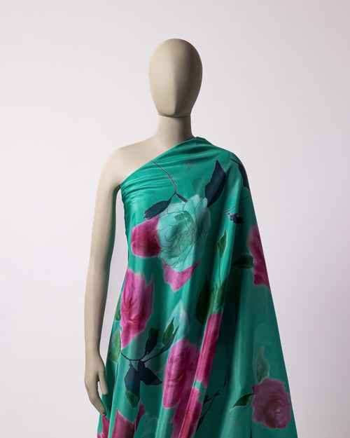 Silk Floral Fabric - Sharqiya - الشرقية
