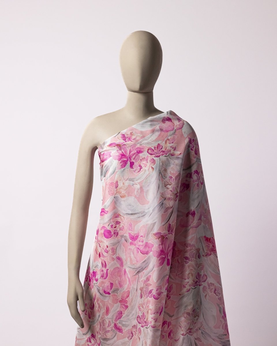 Silk Floral Fabric - Sharqiya - الشرقية