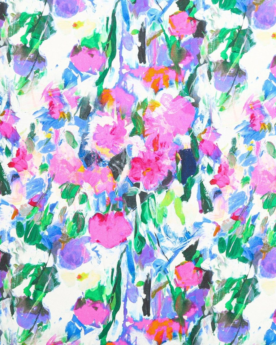 Silk Floral Fabric - Sharqiya - الشرقية