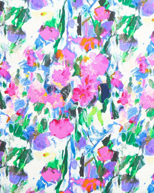 Silk Floral Fabric - Sharqiya - الشرقية