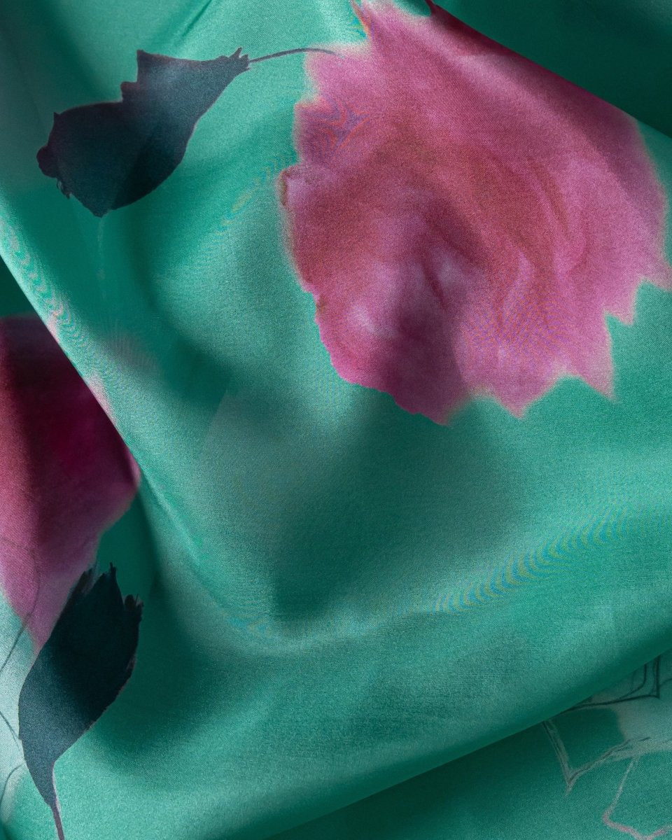 Silk Floral Fabric - Sharqiya - الشرقية