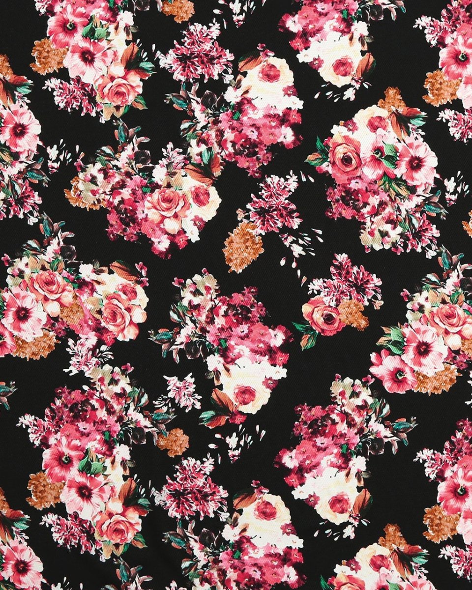 Silk Floral Fabric - Pure Silk - Sharqiya - الشرقية