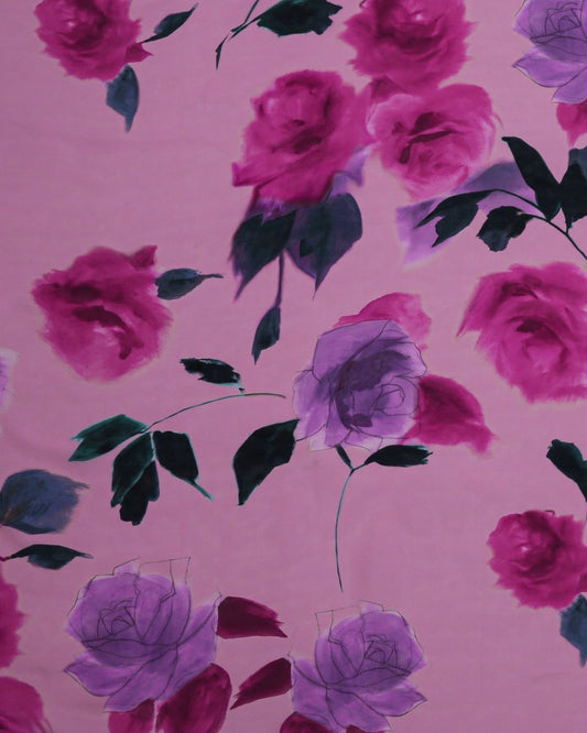 Silk Floral Fabric - Pure Silk - Sharqiya - الشرقية