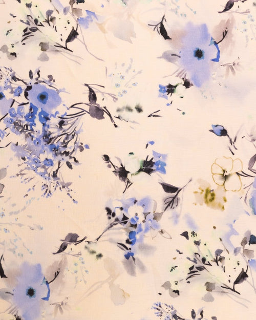 Silk Floral Fabric - Pure Silk - Sharqiya - الشرقية