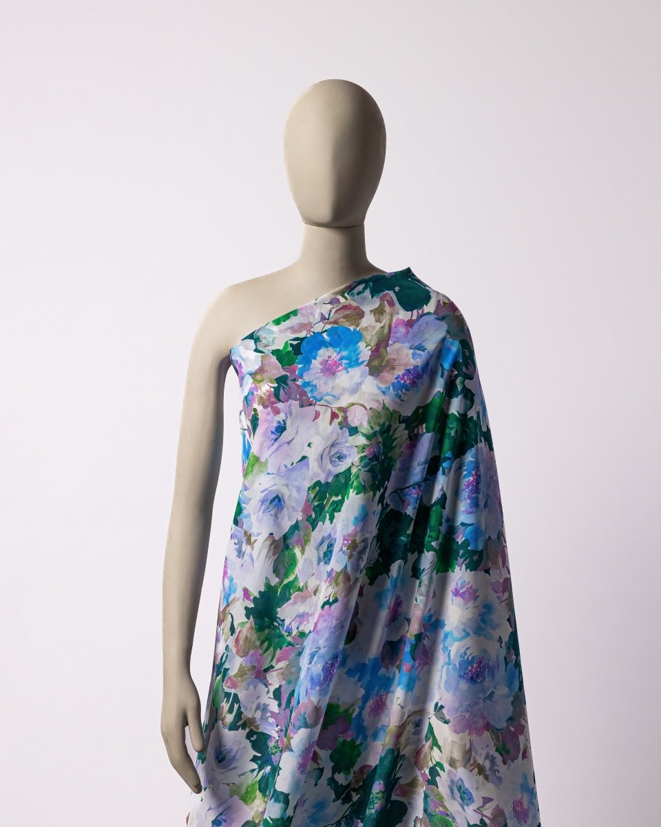Silk Floral Fabric - Pure Silk - Sharqiya - الشرقية
