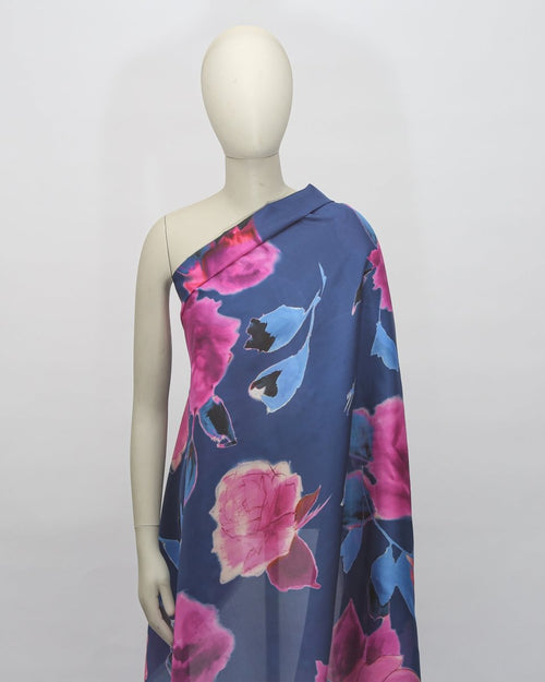 Silk Floral Fabric - Pure Silk - Sharqiya - الشرقية