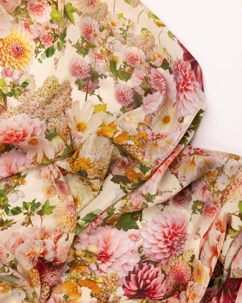 Silk Floral Fabric - Pure Silk - Sharqiya - الشرقية