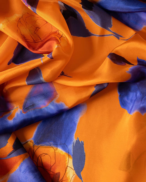 Silk Floral Fabric - Pure Silk - Sharqiya - الشرقية