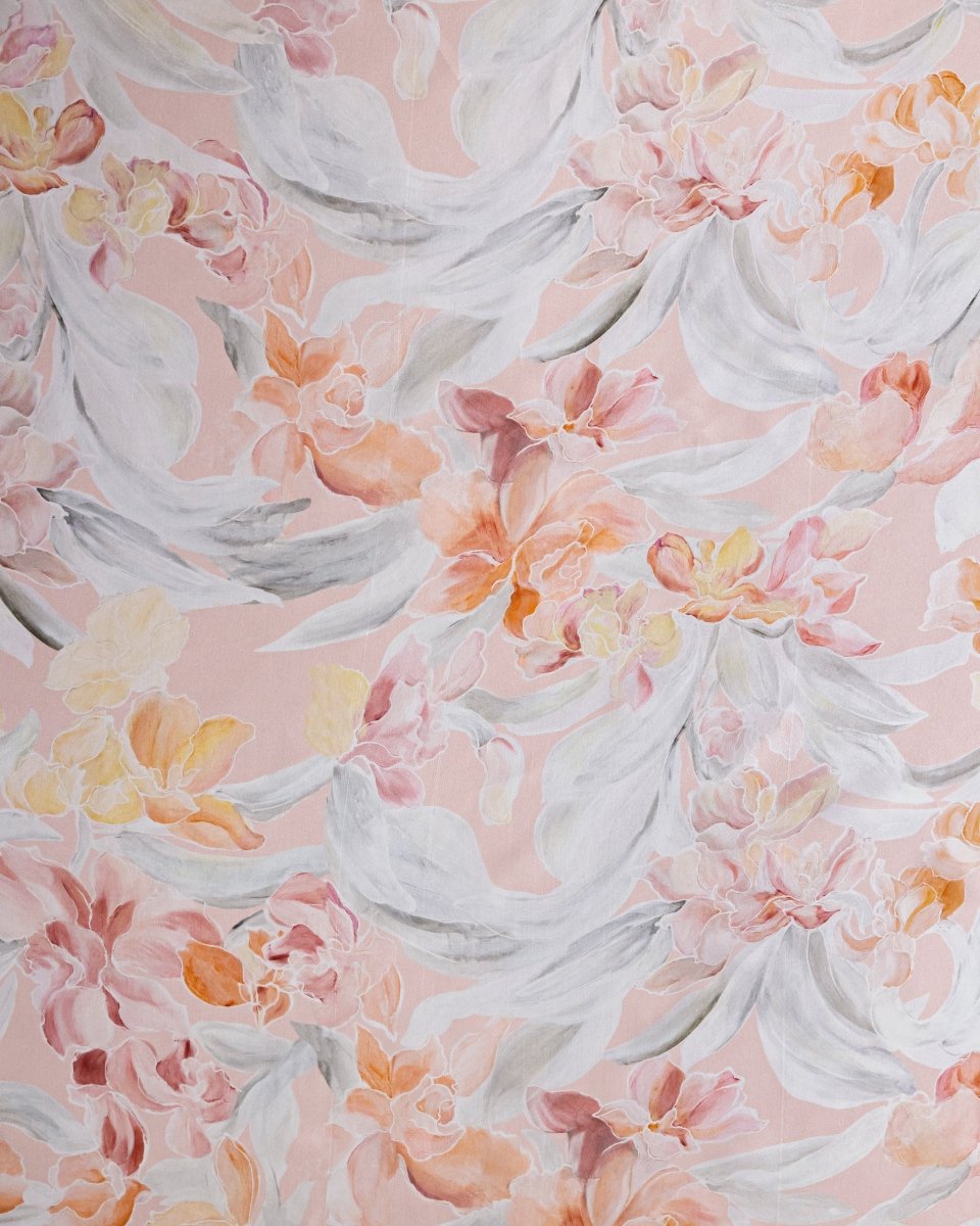 Silk Floral Fabric - Pure Silk - Sharqiya - الشرقية