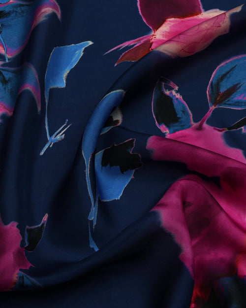 Silk Floral Fabric - Pure Silk - Sharqiya - الشرقية