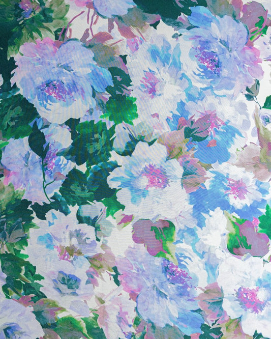 Silk Floral Fabric - Pure Silk - Sharqiya - الشرقية
