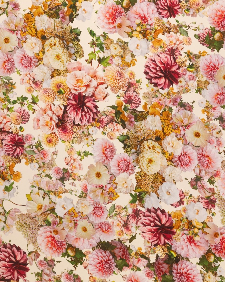 Silk Floral Fabric - Pure Silk - Sharqiya - الشرقية