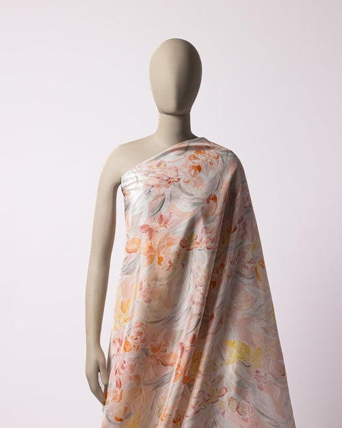 Silk Floral Fabric - Pure Silk - Sharqiya - الشرقية