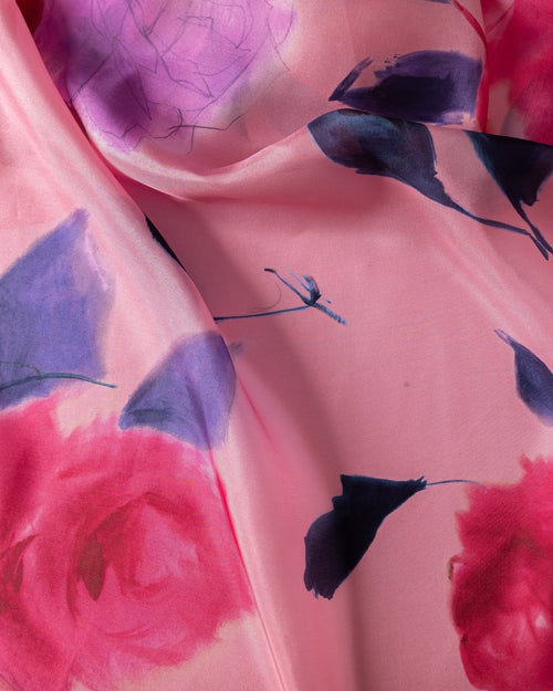 Silk Floral Fabric - Pure Silk - Sharqiya - الشرقية