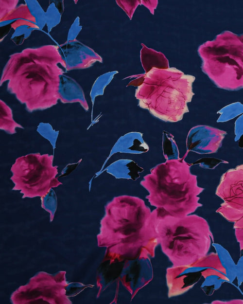 Silk Floral Fabric - Pure Silk - Sharqiya - الشرقية