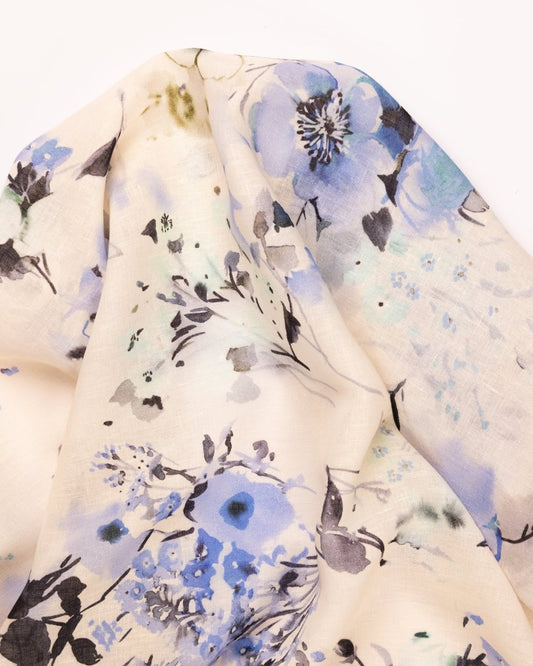Silk Floral Fabric - Pure Silk - Sharqiya - الشرقية