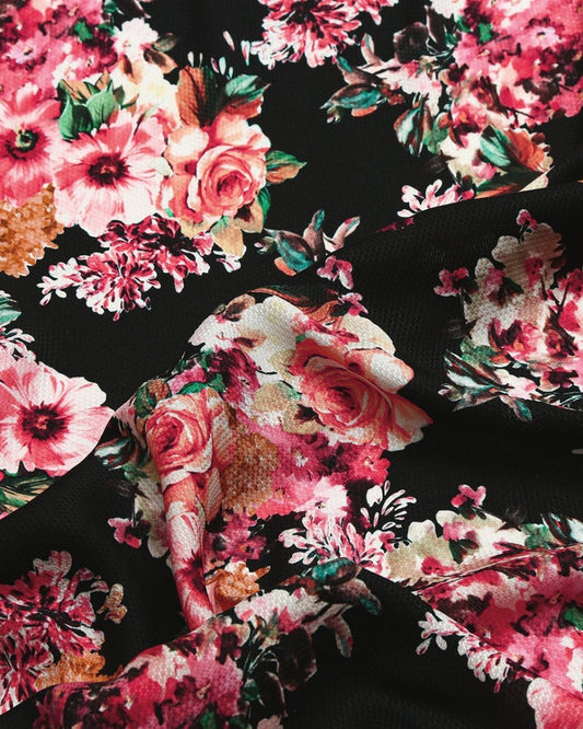 Silk Floral Fabric - Pure Silk - Sharqiya - الشرقية