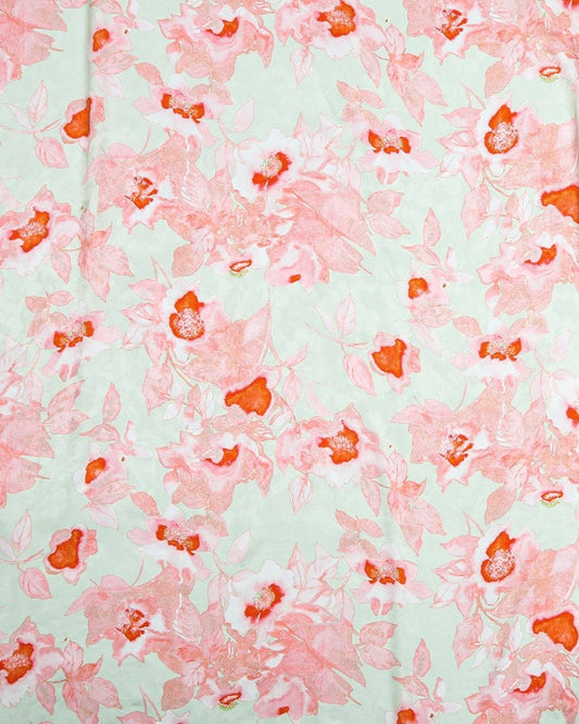 Silk Floral Fabric - Pure Silk - Sharqiya - الشرقية