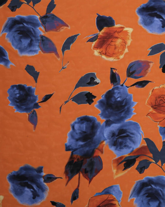 Silk Floral Fabric - Pure Silk - Sharqiya - الشرقية