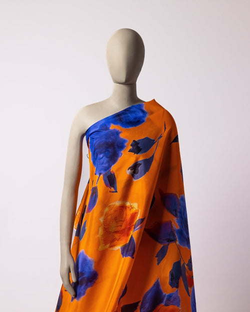 Silk Floral Fabric - Pure Silk - Sharqiya - الشرقية