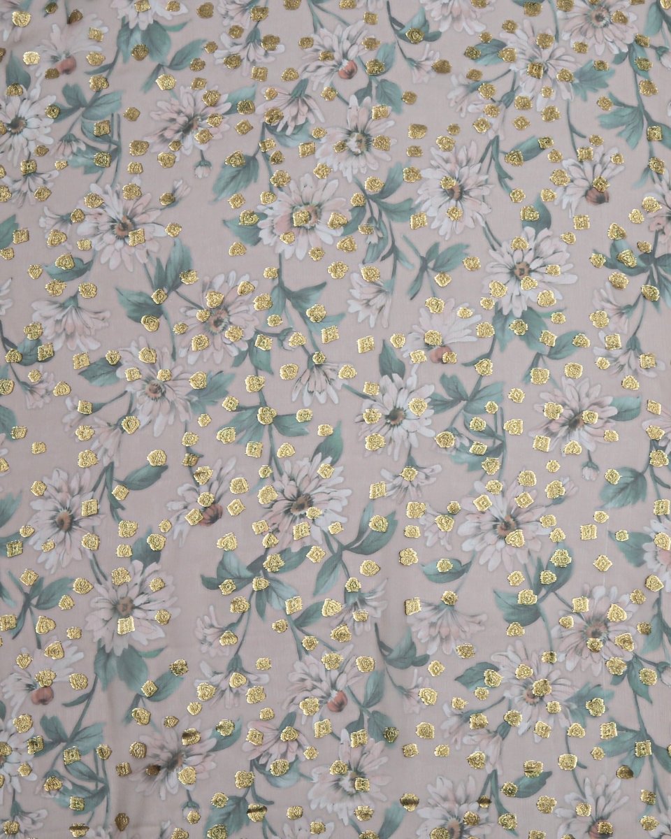 Silk Jacquard Floral Fabric - Chiffon - Sharqiya - الشرقية