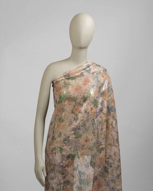 Silk Jacquard Floral Fabric - Polyester, Organza - Sharqiya - الشرقية
