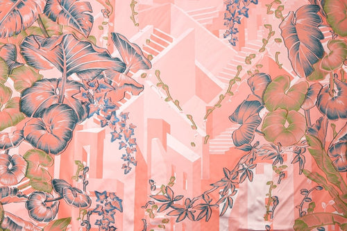 Silk Jacquard Floral Fabric - Polyester, Taffeta - Sharqiya - الشرقية