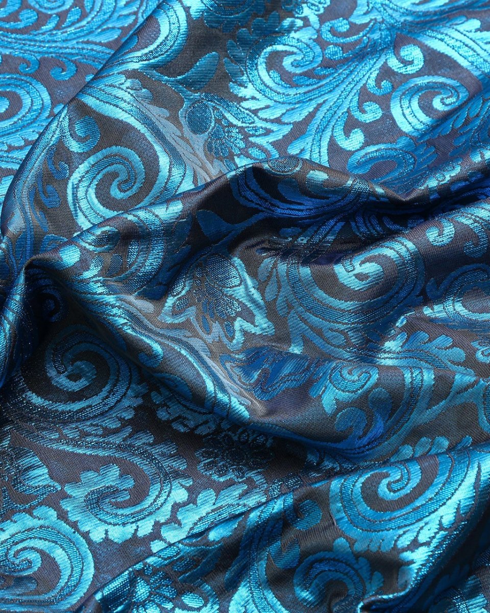 Silk Jacquard Floral Fabric - Pure Silk - Sharqiya - الشرقية