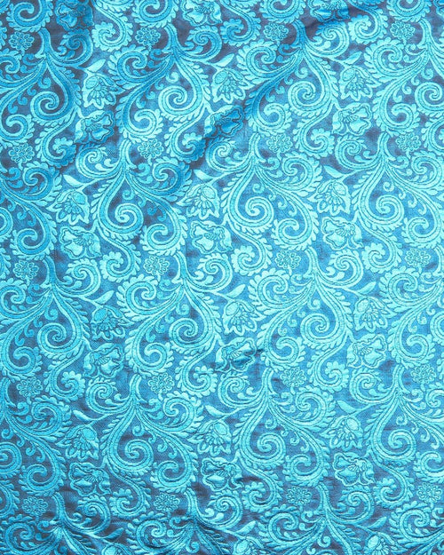 Silk Jacquard Floral Fabric - Pure Silk - Sharqiya - الشرقية